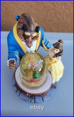 Walt Disney Parks'Beauty & The Beast' Large Water Orb/ Globe Music Box READ