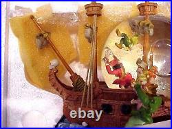 Walt Disney Peter Pan Pirate Ship Musical Water Globe