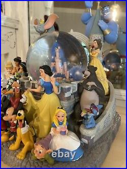 Walt Disney Snow Globe 10 Music Box Collectors Castle