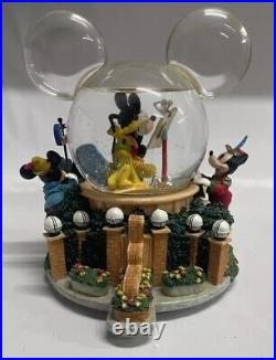 Walt Disney Studios Musical Snow Globe Mickey Mouse Through The Years. Lights