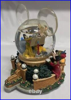 Walt Disney Studios Musical Snow Globe Mickey Mouse Through The Years. Lights