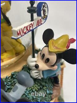 Walt Disney Studios Musical Snow Globe Mickey Mouse Through The Years. Lights