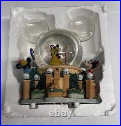 Walt Disney Studios Musical Snow Globe Mickey Mouse Through The Years. Lights