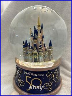 Walt Disney World 50th Anniversary Cinderella Castle Musical Snow Globe