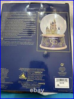 Walt Disney World 50th Anniversary Cinderella Castle Musical Snow Globe