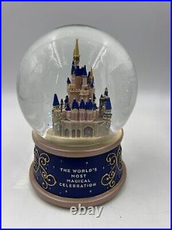 Walt Disney World 50th Anniversary Cinderella Castle Water Musical Snow Globe