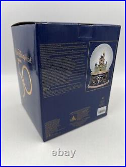 Walt Disney World 50th Anniversary Cinderella Castle Water Musical Snow Globe