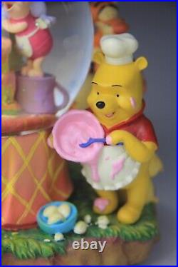 Winnie The Pooh Disney Store Music Snow Globe Rumbly in My Tumbly with Box RARE