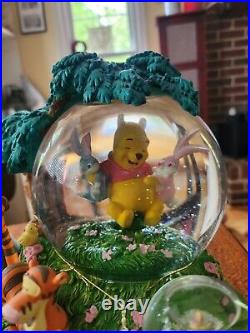 Winnie The Pooh Extra Large Music Box Disney Snow Globe Art