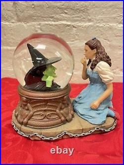 Wizard Of Oz Glitter Snow Globe Wicked Witch and Dorothy Music Box No Box