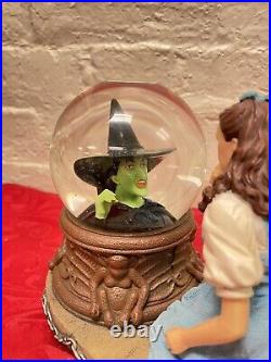 Wizard Of Oz Glitter Snow Globe Wicked Witch and Dorothy Music Box No Box