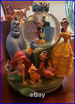 Wonderful World Of Disney Snow Globe Musical Book Ends Volume I and II