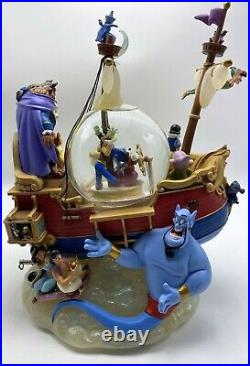 World Disney Magical Gathering Ship A Whole New World Musical Snow Globe