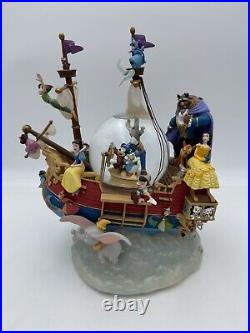 World of Disney Magical Gathering Ship A Whole New World Musical Snow Globe