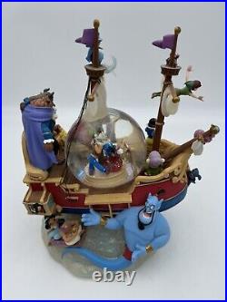 World of Disney Magical Gathering Ship A Whole New World Musical Snow Globe